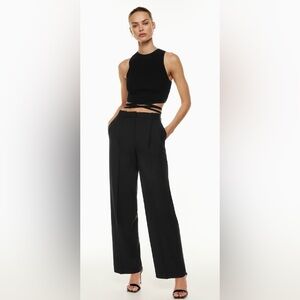 Aritzia Babaton Pleated Pants, black size 4